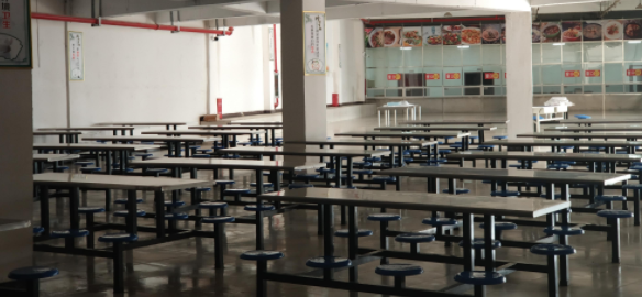 贵州邮电学校食堂环境