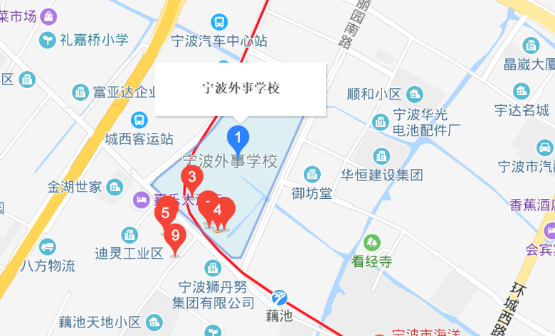宁波外事学校地址、校园在哪里